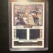 2023 Panini Contenders Dual Swatches Charbonnet Smith-Njigba Seahawks #DS-13