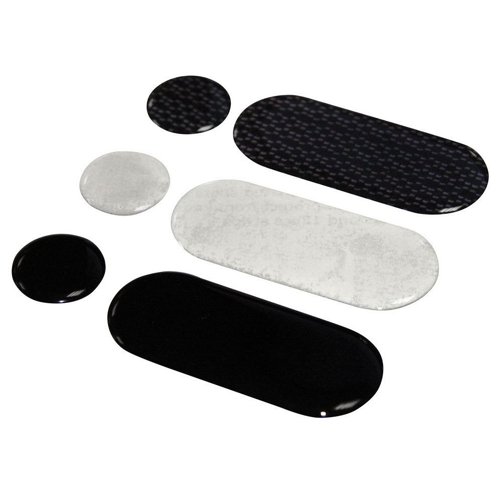 Bike It Black Motorcycle Tank Pad Spots & Stripes Paint Protection Set Of 24