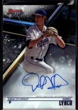 2018 Bowman Daniel Lynch ROOKIE AUTO #B18-DL Royals Pitcher On-Card. rookie card picture