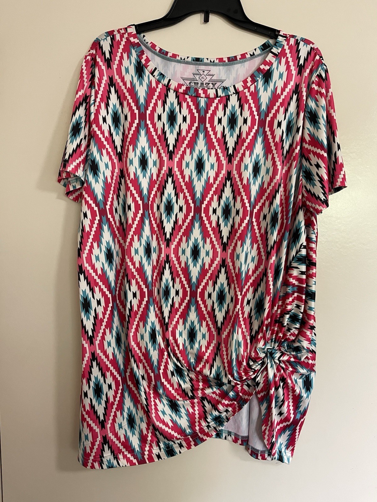 Crazy Train Multicolored Aztec Pattern Pullover B… - image 1