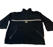 VINTAGE BOGNER POLAR FLEECE 1/4 ZIP UNISEX SZ LARGE MADE IN USA BLACK.