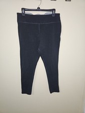 Satva Black Ankle-Length Leggings Stretch Yoga Activewear Size L