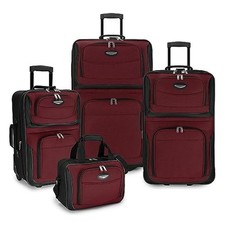 Travel Select Amsterdam Expandable Softside Rolling 4 Piece Set Burgundy