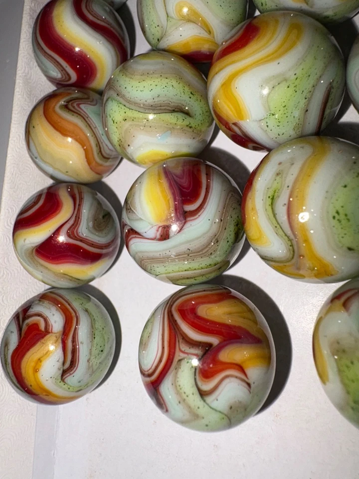 Lote 10 JABO/DAS OXBLOOD + AVENTURINA VERDE + CANICAS LUTZ Carnival Run 5-22-21 Foto 3 de 4