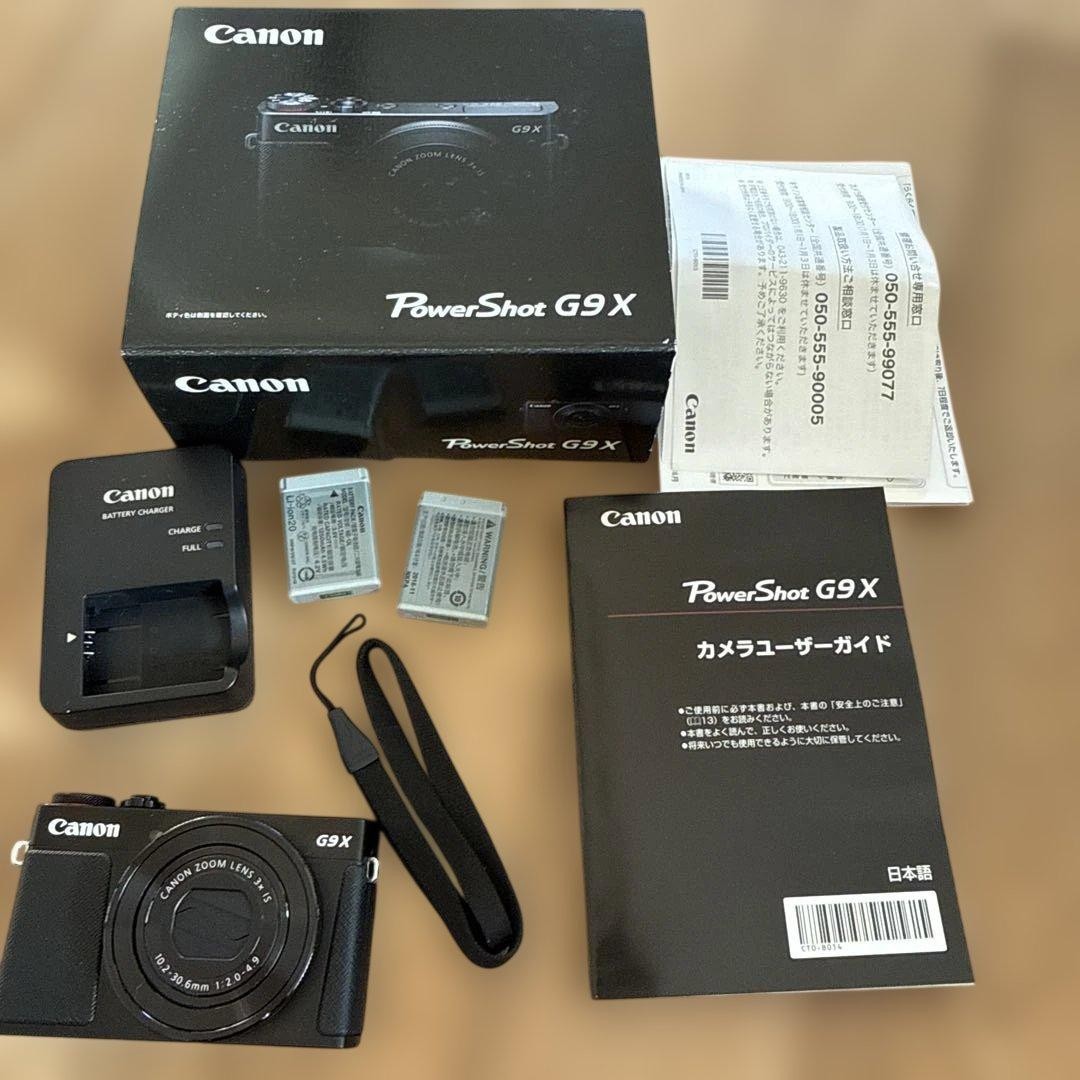 Canon PowerShot G9 X Compact Camera with 2 Batteries and Charger