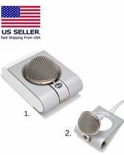 Blue Snowflake USB Freestanding Desktop Computer Microphone, Silver