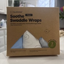 KeaBabies Soothe Swaddle Wrap 3 Pack Organic Baby Swaddlers  NEW Opened Box 