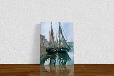 Claude Monet "Fishing Boats at Honfleur" Canvas Print Wall Art Home Decor