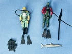 Vintage GI Joe 1990 Undertow 1986 Wet Suit Lot Of Divers Hasbro Figure
