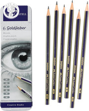 Faber-Castell Graphite Sketch Pencil Set - 6 Graphite Pencils 2H, HB, B, 2B, 4B
