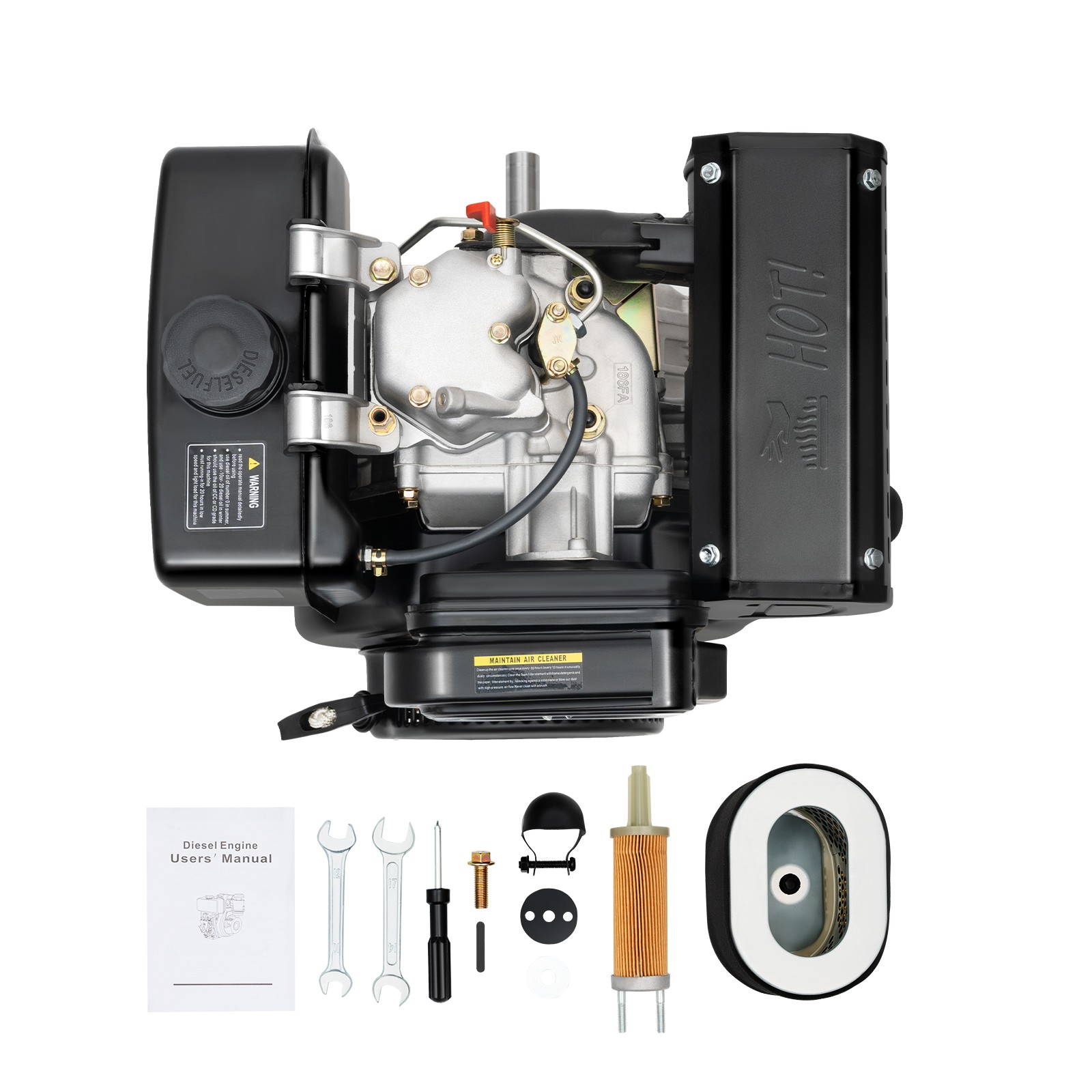 418CC Heavy Duty 10HP 4 Stroke Diesel Engine Single Cylinder 1" Shaft Air-Cooled thumbnail 21