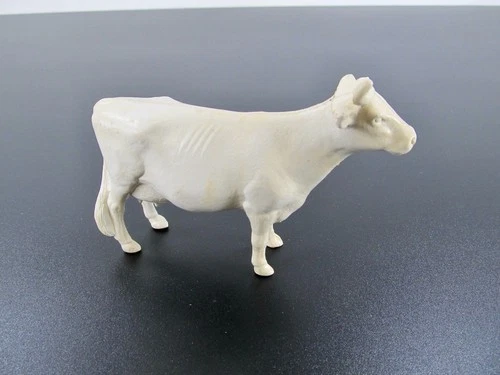Vintage 1960's Tonka Toys - White Plastic Cow - Farm Toy