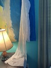 Beaded Rayon White Scarf — photo 1