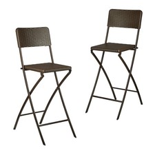 Folding bar stool Portable Bistro Chairs Lightweight Easy Clean High Back Stool