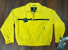 Weatherproof Windbreaker Microfiber Jacket Gold Yellow Long Sleeve Mens L NWT