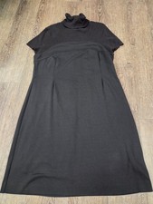 Michael Kors Short sleeve Turtle Neck Black Long Dress Large Size 12