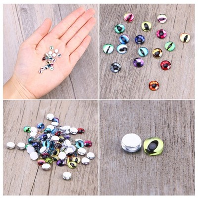 300pcs rund 6mm Glasmischung Animal Eye Stone DIY Schmuckzubehör