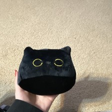 Small Black Cat Cartoon Plush Stuffed Animal Toy for Kids Ages 3-7, 6-14 in