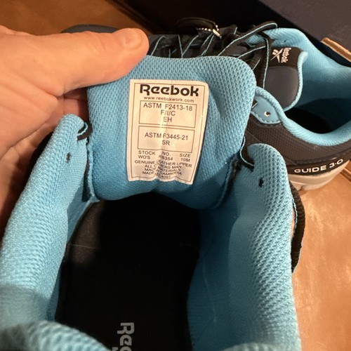 Reebok Cross Trainer Womens Size US 10 Work Shoes Navy/Black Steel Toe Sneakers - Afbeelding 5 van 8