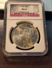 1922 peace dollar - ngc ms63 - 90% silver