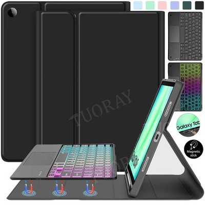 Für Samsung Galaxy Tab S11 S10 FE S9 FE A11+ Hülle mit Touchpad QWERTZ Tastatur