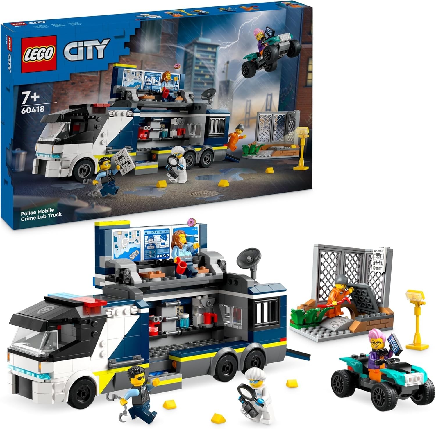 LEGO City 60418 Le Laboratoire de Police Scientifique Mobile Cadeau NOEL Enfant