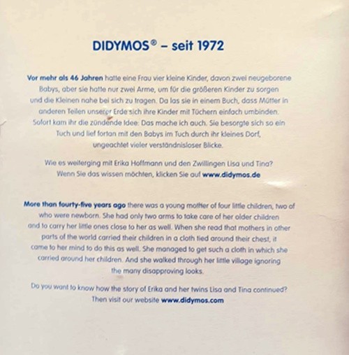 Didymos Baby Wrap Sling-Standard Blue-Organic Cotton Woven-Size 5. JUL 2020