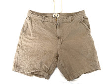 Taylor Stitch Men's Easy Short Soft Organic Cotton Seersucker Large 8" Beige 98