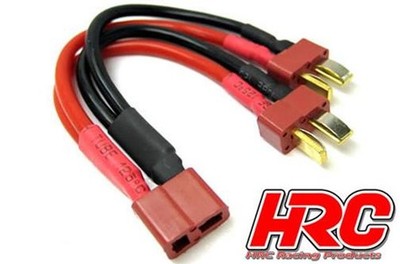HRC Racing Adapter für 2 Akkus in Parallele 14AWG Kabel Ultra T (Dean's Kompatib