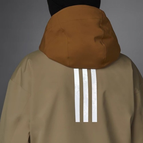 Chaqueta aislante de dos capas Adidas Terrex Myshelter GT2803 beige para hombre abrigo para nieve - Imagen 10 de 11