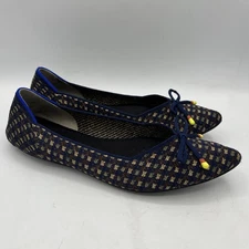 Rothy's The Bow Point Evening Metallic Knit Fabric Ballet Flats Shoes Size 7.5
