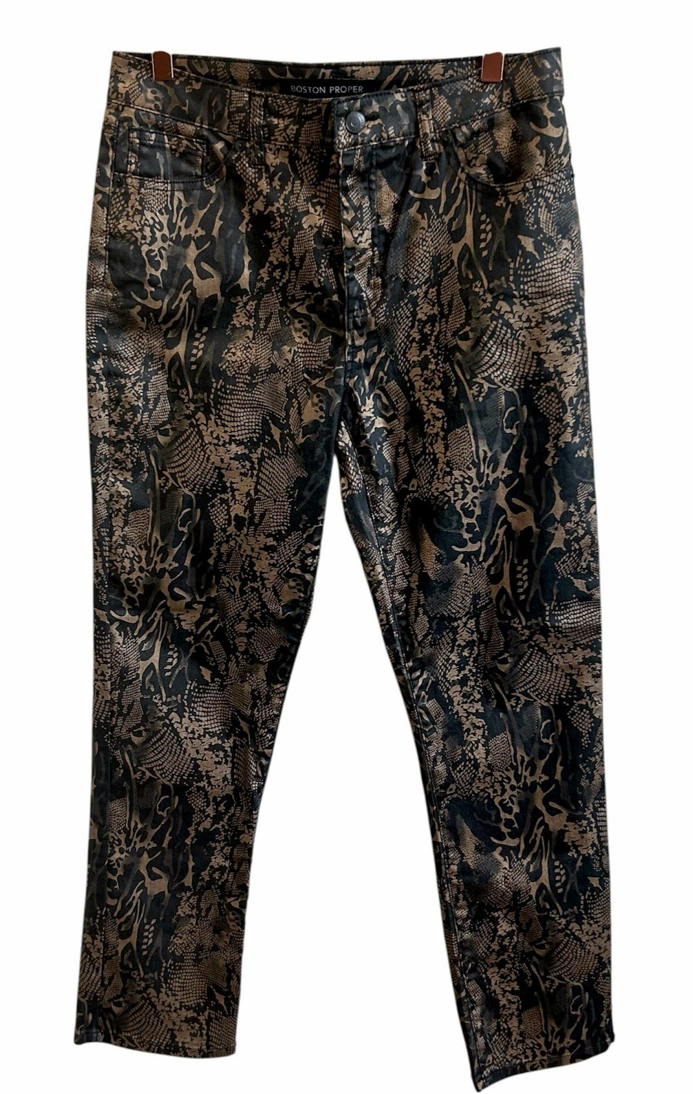 Boston Proper Newport Python Print Straight Leg C… - image 1