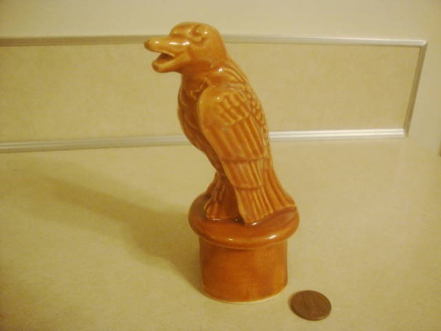 Vintage Pie Bird Vent Majestic Bald Eagle in Brown by Boyd Glass Co. Collectible