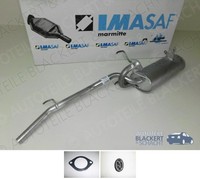 Imasaf ESD Auspuff Endtopf+Anbauteile für Piaggio Porter + Daihatsu Hijet II 1.0