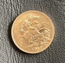 1912 George V Gold Half Sovereign  22ct