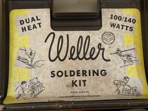 VTG Weller Soldering Gun 8200-N Duel Heat 100/140 Watt Case Black Tools Works