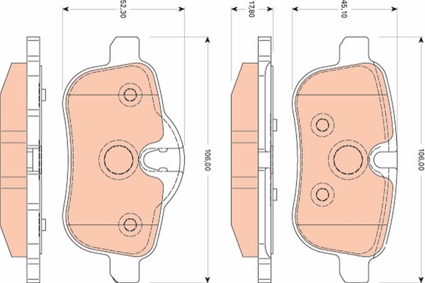 Trw Bremsbelagsatz Scheibenbremse GDB1827 FüR E89 Bmw Z4 Roadster Sdrive-image
