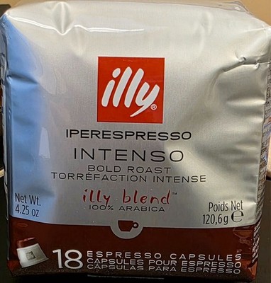 Illy Iperespresso Intenso Bold Roast Espresso Capsules 18 Pack 120.6g
