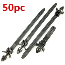 50x Cable Ties Kit Car Trailer Zip Tie Wrap Push Rivet Clip Wiring Loom Harness