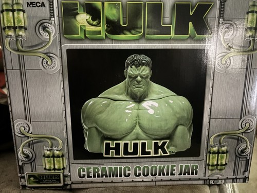 Tarro de galletas Incredible Hulk vintage 2003 Marvel NECA vintage nuevo en caja - Imagen 2 de 3