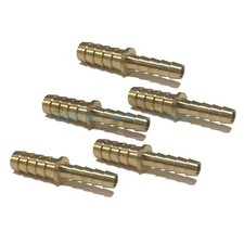  5 Pack 3/8 X 1/4 Hose Barb Mendor Union Splicer Brass Fitting Gas Fuel Water
