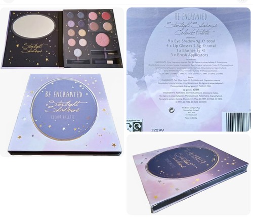 BE ENCHANTED Starlight Colour Palette 9 Eye Shadows + 4 Lip Glosses BRAND NEW - Afbeelding 1 van 1