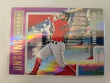 Andrew Benintendi Unsung Heroes Purple 7/25 2020 Panini Absolute Baseball
