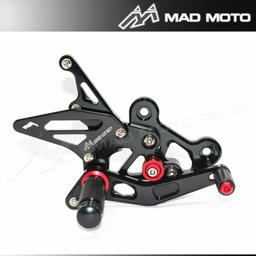 MAD-MOTO Fully Adjustable Rearset Foot pegs SUZUKI GSR750 2011-2016 L11-L16 BK - Picture 4 of 10