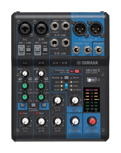 Yamaha MG Serie 6 Kanal Mischpult MG06X Analog Mixer USB 20,1x15x6,1cm - Bild 1 von 3
