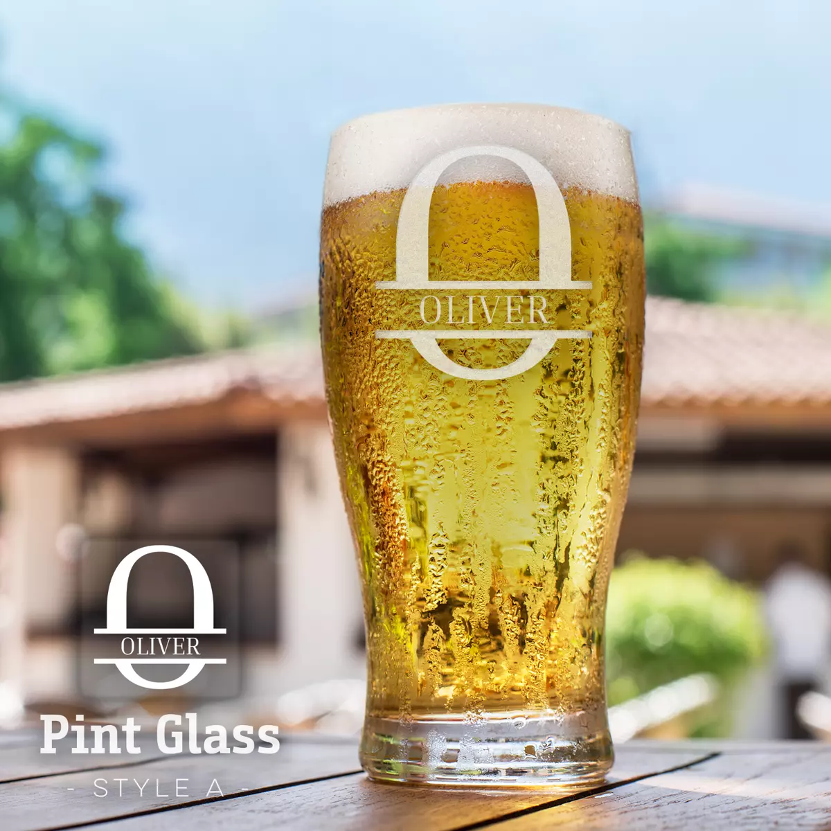 Personalised Pint Glass Laser Engraved Beer Glass Any Text