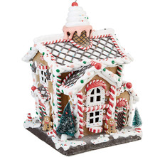 14" Battery Operated CLAYDOUGH CANDY GINGERBREAD HOUSE Christmas ADLER J3588 NEW