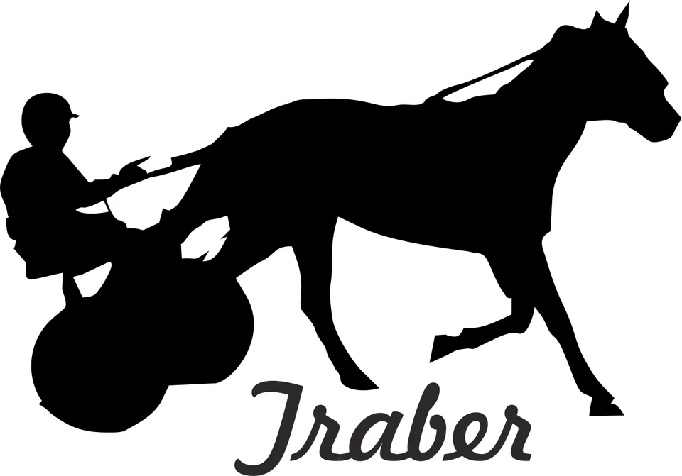 2 x Auto Aufkleber TRABER PFERD "trotter horse " Car Sticker worldwide shipping