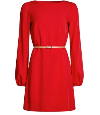 Damenkleid Viskose-Kleid Basic mit Gürtel Gr. XS von Oodji ultra neu