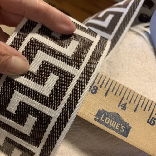 GREEK KEY BROWN TRIM 3” WIDE 27.5 YARDS NEW VALLEY FORGE FABRICS - Picture 4 of 6